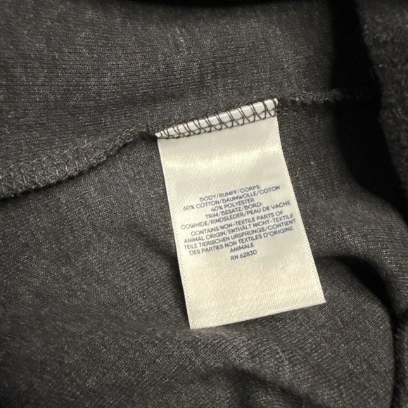 Lands End Men's Bedford Rib Quarter Zip Sweater Gray 2XLT 50-52 Golf Cozy - Picture 4 of 4